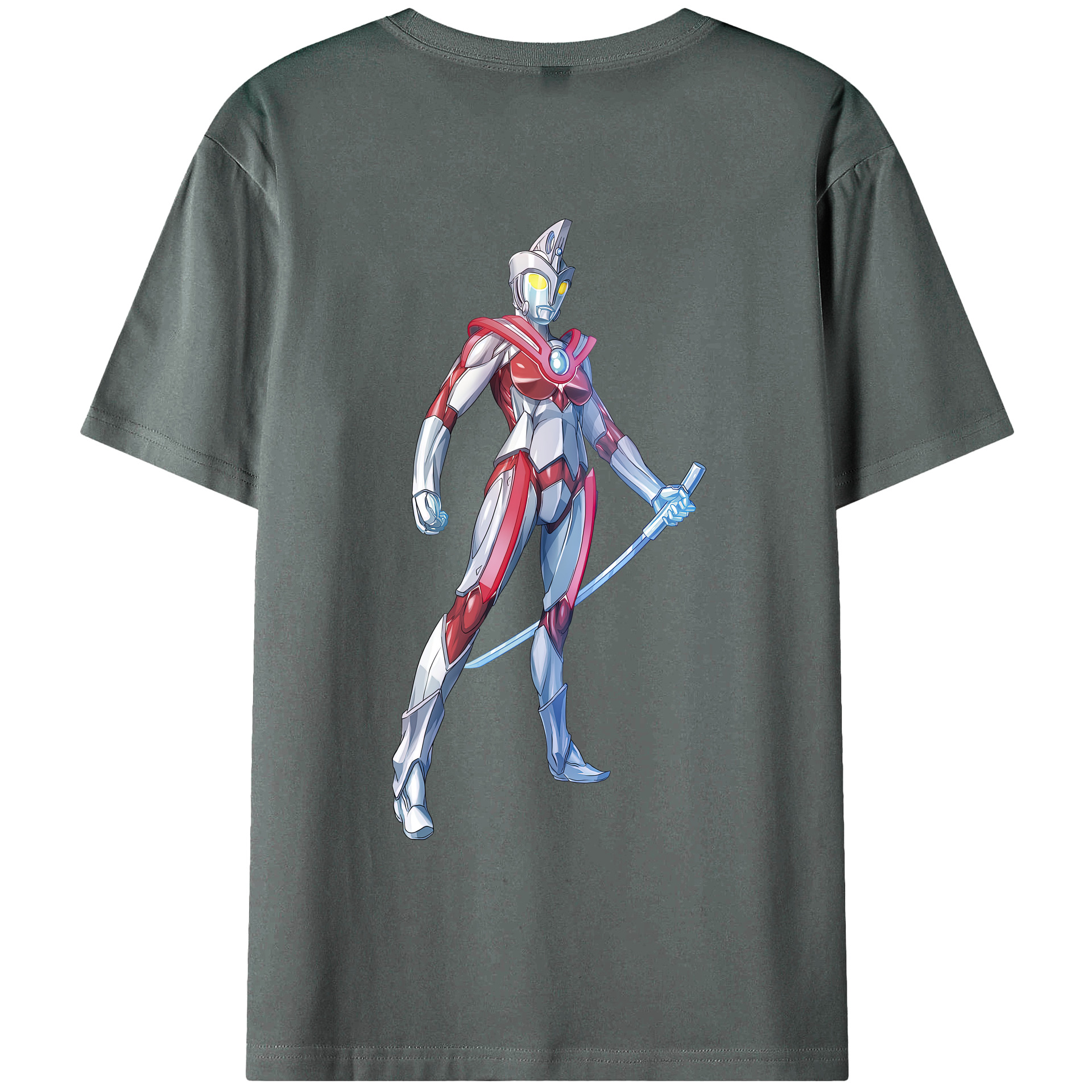 （画像用） ウルトラマン Ultraman 綿100％ メンズ半袖Tシャツ（バックプリント） 通気性